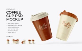 Top Stylish Coffee Cup PSD Mockups