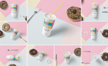 Long Disposable Paper Cup Mockups